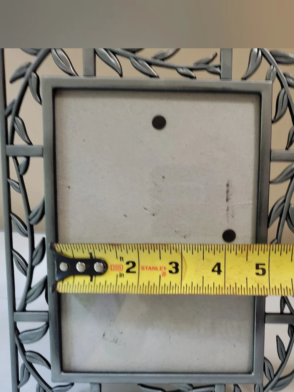 Decorative Leaf Metal Picture Frame - 5×7 Easel Style